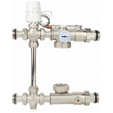 Насосно-смесительный узел с байпасом и обратным клапаном без насоса Gappo G1492 1" 20-60°С - gappo-rus.ru