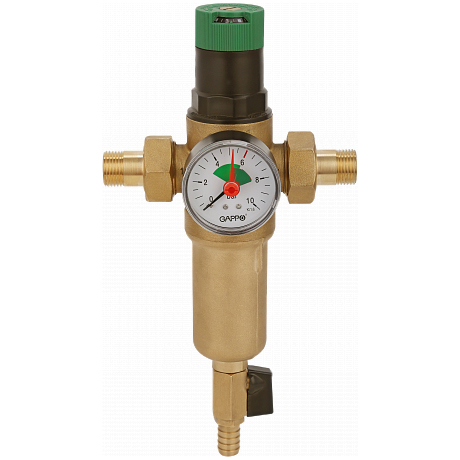 Фильтр со встроенным редуктором давления поршневого типа для горячей воды Gappo G1413.05 3/4" - gappo-rus.ru