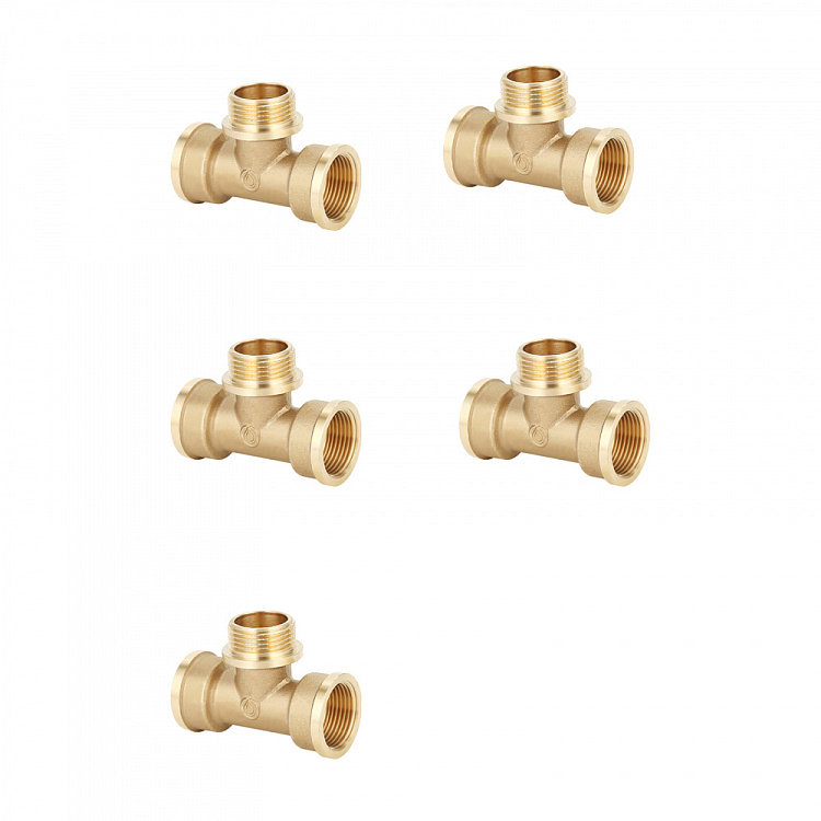 Тройник ВР-НР-ВР, латунный Gappo G1212.0504 3/4"x1/2"x3/4" уп. 5 шт. - gappo-rus.ru