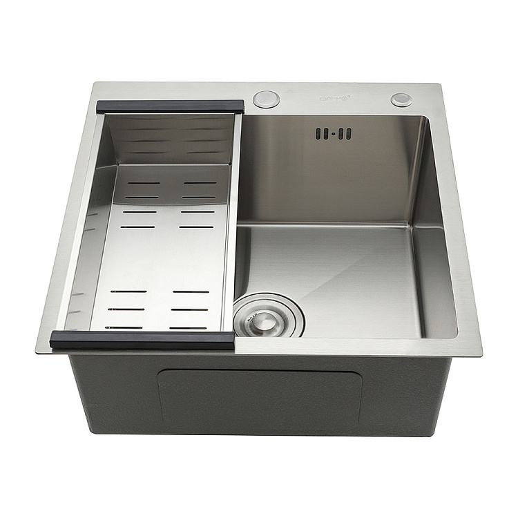Мойка для кухни с коландером из нержавеющей стали Gappo GS5050 - gappo-rus.ru