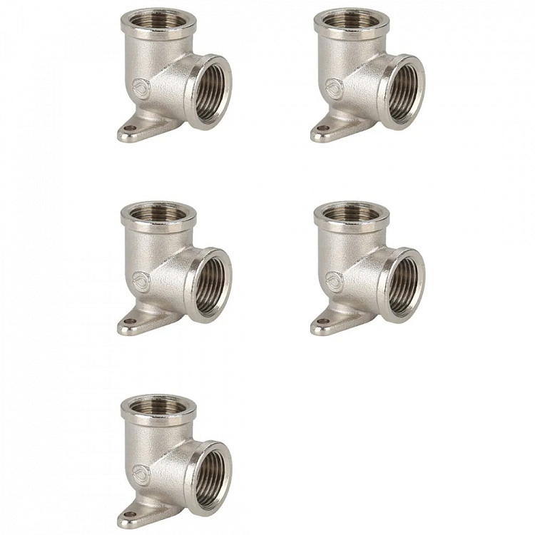 Угольник с креплением ВР-ВР, никелированный Gappo G2209.04 1/2" уп. 5 шт. - gappo-rus.ru