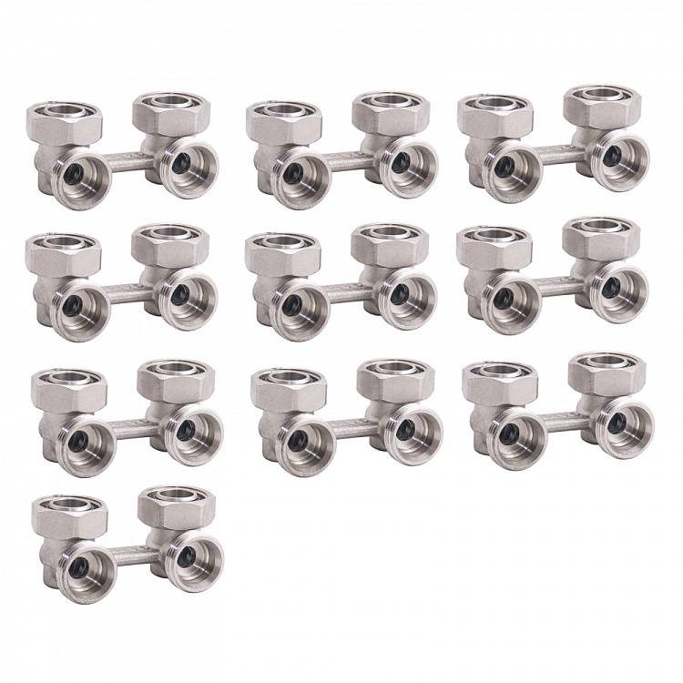 Узел нижнего подключения радиатора для двухтрубной системы Н-образный, угловой Gappo G268.05 3/4"х3/4"EK уп. 10 шт. - gappo-rus.ru