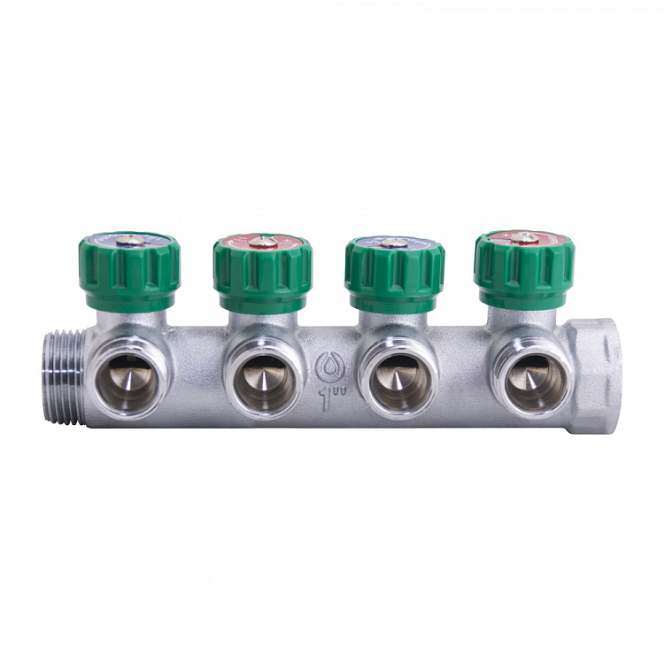 Коллектор регулирующий евроконус ВР-НР Gappo G1002.04 1"x3/4"x4 вых - gappo-rus.ru