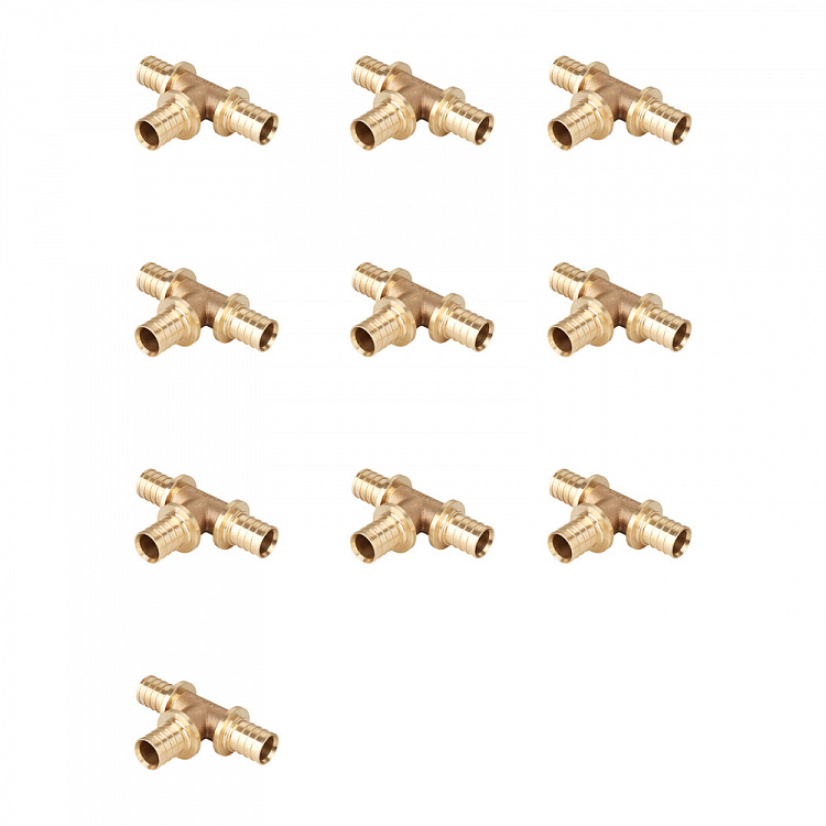 Тройник равнопроходной бронзовый Gappo G2304.1616 16 уп. 10 шт. - gappo-rus.ru