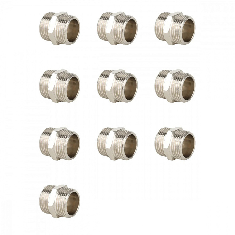 Ниппель НР-НР, никелированный Gappo G2204.04 1/2" уп. 10 шт. - gappo-rus.ru