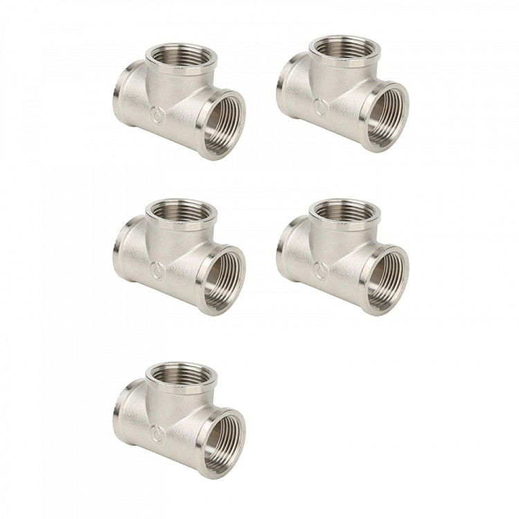 Тройник ВР-ВР-ВР, никелированный Gappo G2210.0504 3/4"x1/2"x3/4" уп. 5 шт. - gappo-rus.ru