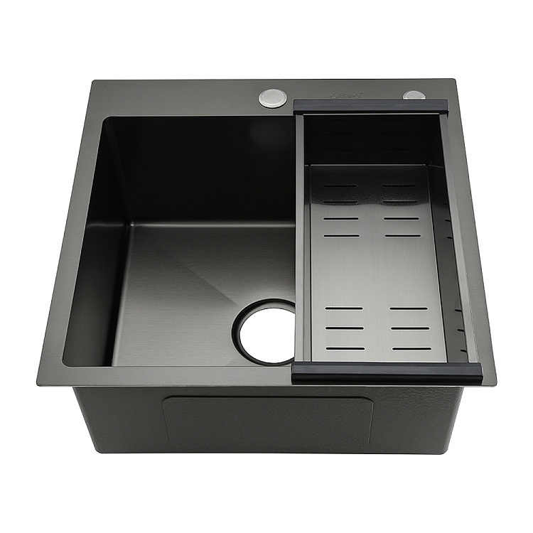 Мойка для кухни с коландером из нержавеющей стали Gappo GS5050-6 - gappo-rus.ru