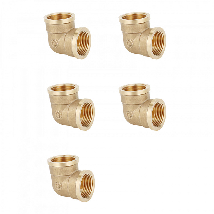 Угольник 90 ВР-ВР, латунный Gappo G1206.0504 3/4"х1/2" уп. 5 шт. - gappo-rus.ru