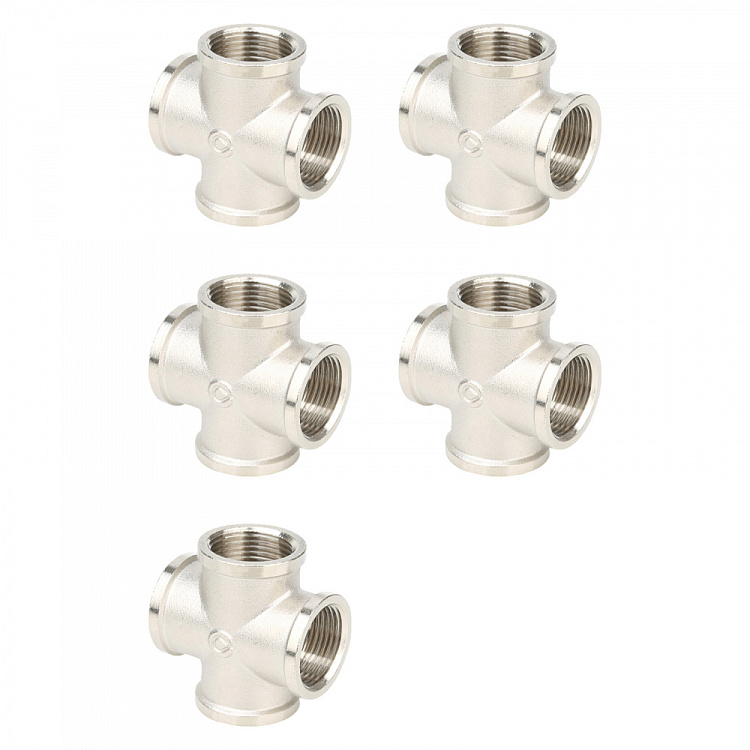 Крестовина ВР-ВР-ВР-ВР, никелированная Gappo G2216.04 1/2" уп. 5 шт. - gappo-rus.ru