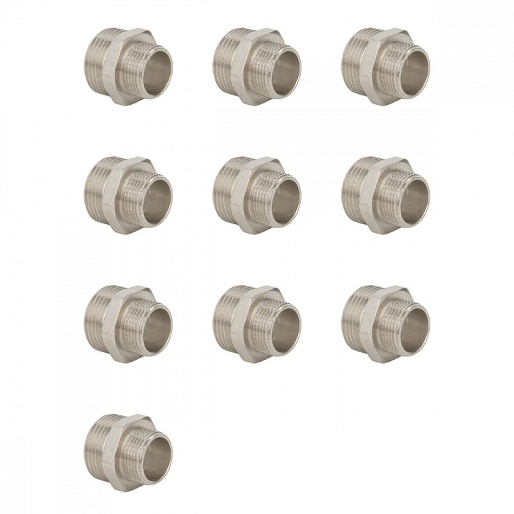 Ниппель переходной НР-НР, никелированный Gappo G2205.0604 1"х1/2" уп. 10 шт. - gappo-rus.ru
