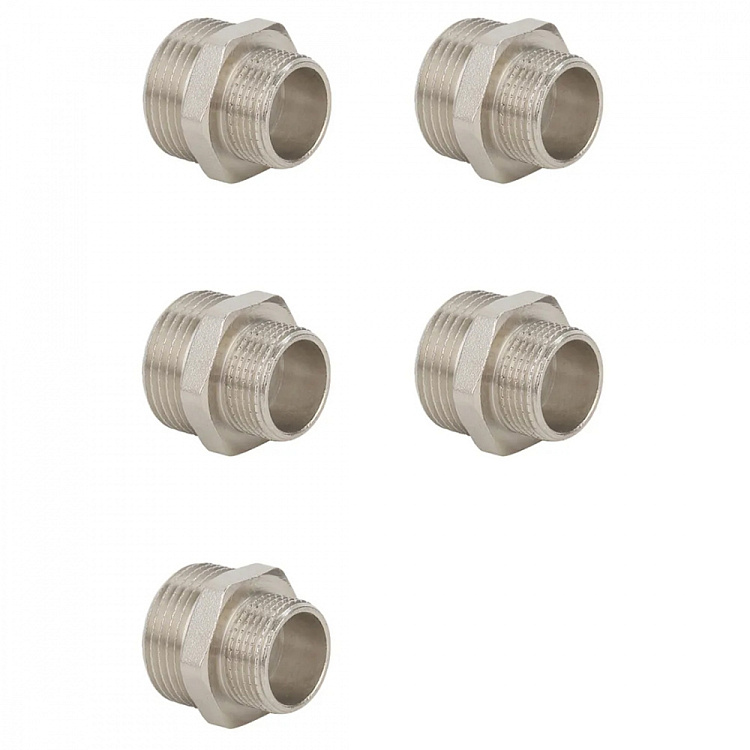 Ниппель переходной НР-НР, никелированный Gappo G2205.0402 1/2"х1/4" уп. 5 шт. - gappo-rus.ru