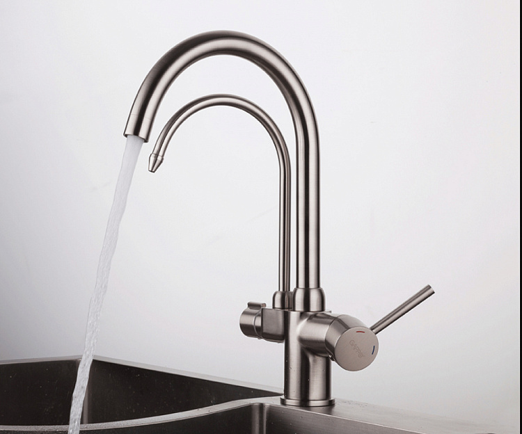 Смеситель для кухни со встроенным фильтром (краном) под питьевую воду Gappo G4398-10 - gappo-rus.ru