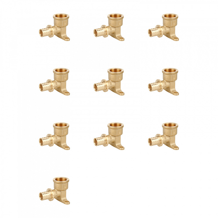 Угольник настенный с внутренней резьбой латунный Gappo G1312.1604 16-Rp1/2" уп. 10 шт. - gappo-rus.ru